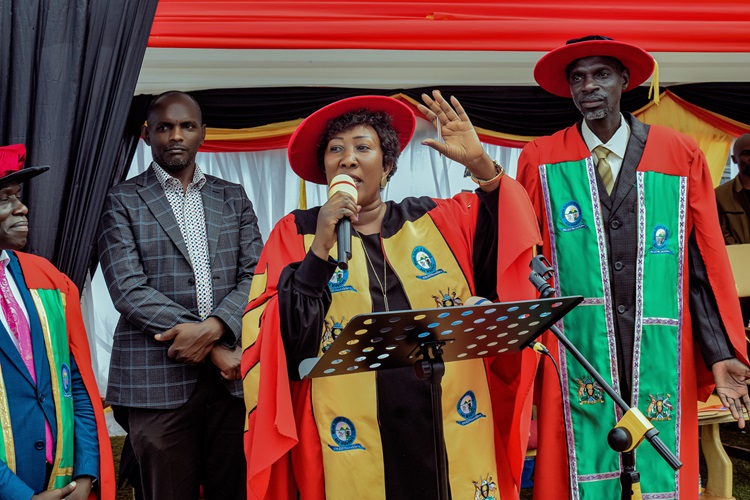 An official giving a speech